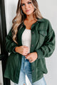 Cozy Campfire Nights Oversized Fleece Shacket (Army Green) - NanaMacs