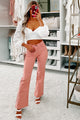 Color Craze Sneak Peek High Rise Bootcut Jeans (Rose) - NanaMacs