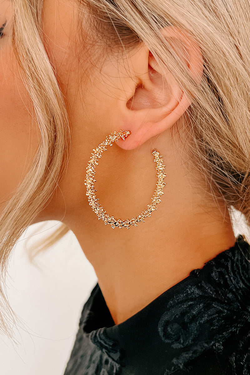 Let's Do It Hoop Earrings (Gold) - NanaMacs