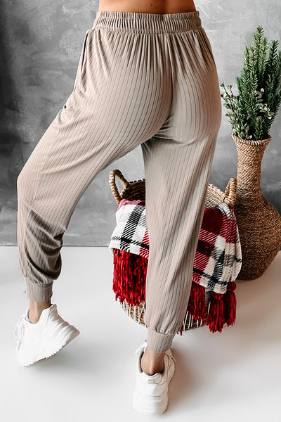 My Energy Ribbed Joggers  (Mocha) - NanaMacs