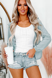 New Heights Hooded Windbreaker Jacket (Mint) - NanaMacs