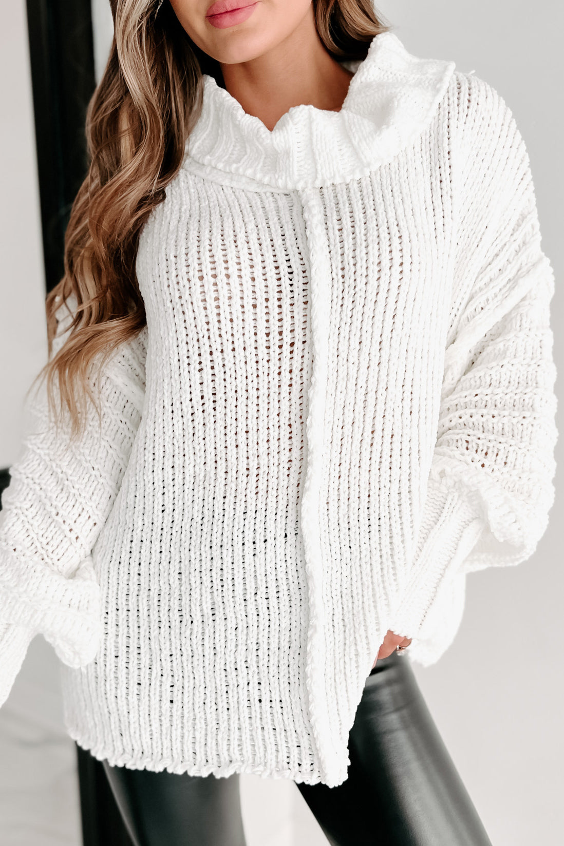 Winter white clearance cowl neck sweater