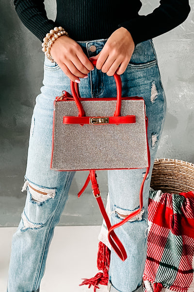 My Favorite Companion Rhinestone Embellished Purse (Red) - NanaMacs