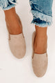 Experienced Traveler Faux Suede Slip-On Sneakers (Taupe) - NanaMacs