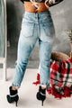 Cathy Flying Monkey High Rise Distressed Boyfriend Jeans (Medium) - NanaMacs