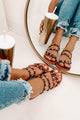 Alba Strappy Studded Sandals (Plum) - NanaMacs