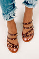 IMPERFECT Alba Strappy Studded Sandals (Plum) - NanaMacs