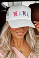 "Mama" Embroidered Foam Trucker Cap (White) - NanaMacs
