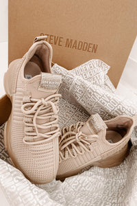 Raise The Bar Steve Madden Chunky Rhinestone Chunky Sneakers (Blush Multi) - NanaMacs