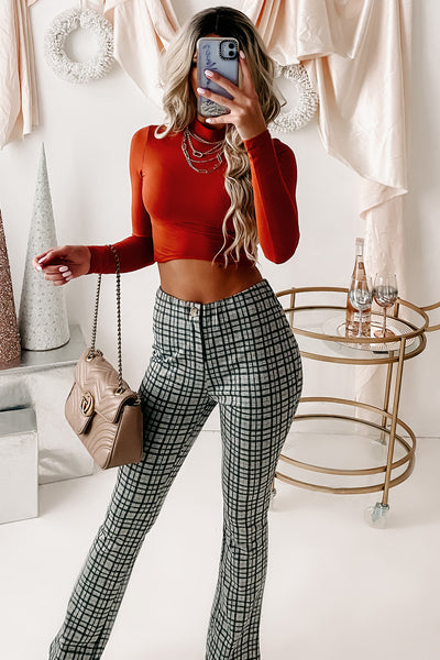 Famous Last Words Plaid Pants (Heather Grey) - NanaMacs