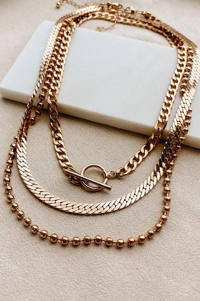 Mind Maker Necklace 3 Piece Set (Gold) - NanaMacs