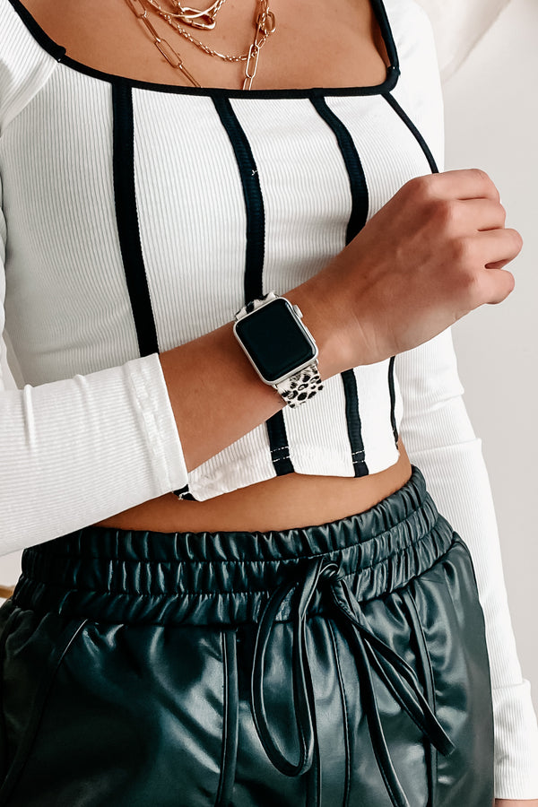 Fur All Time Faux Fur Apple Watch Band (White Leopard) - NanaMacs