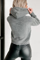 One Move Ahead Hooded Long Sleeve Top (Grey) - NanaMacs