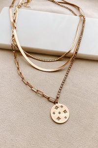 Layered Lady Chain Layered Necklace (Gold) - NanaMacs