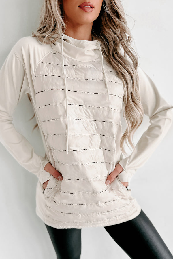 Active Lifestyle Padded Front Hoodie (Ivory) - NanaMacs