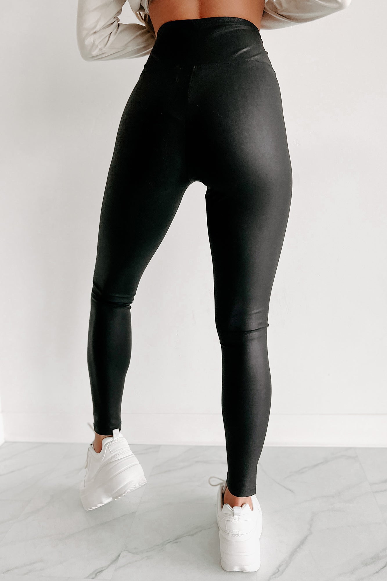 Holiday Steal- Seen It All Before Faux Leather Leggings (Matte Black) - NanaMacs