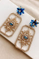 Mystic Arts Dangle Earrings (Gold/Blue) - NanaMacs
