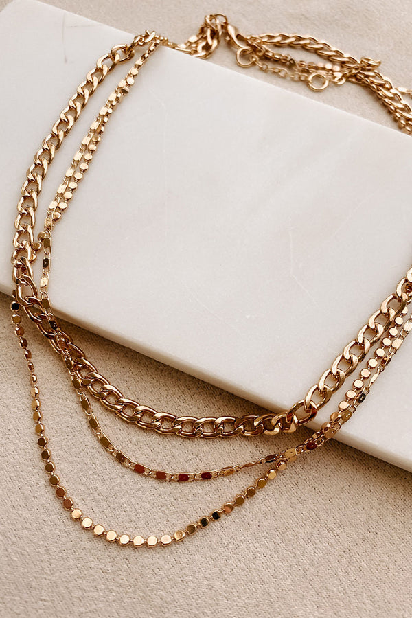 Almost Anything Layered Chain Necklace (Gold) - NanaMacs