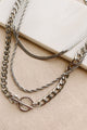 Hard To Know Layered Chain Necklace (Silver) - NanaMacs
