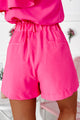 Bright Energy High Waisted Shorts (Hot Pink) - NanaMacs