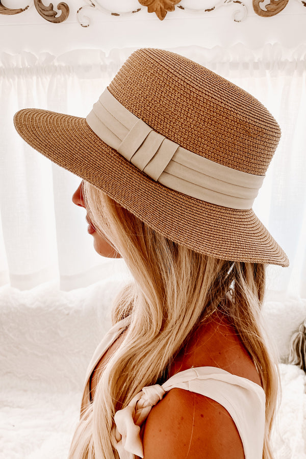 Forever Sunny Straw Woven Round Sun Hat (Tan) - NanaMacs