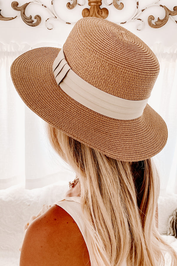 Forever Sunny Straw Woven Round Sun Hat (Tan) - NanaMacs