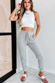 Can't Sleep Drawstring Waist Joggers (Heather Grey) - NanaMacs