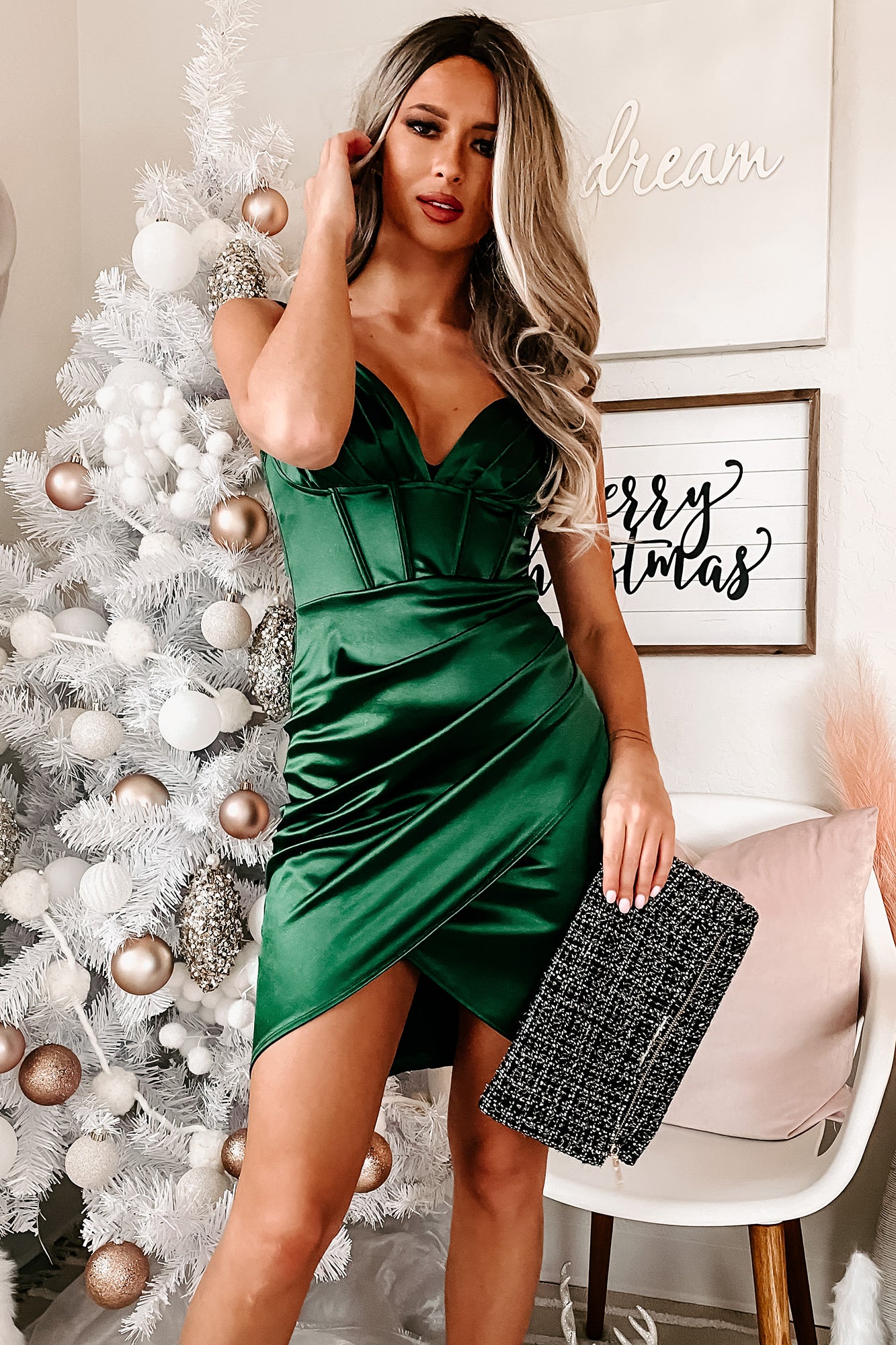 Hunter Green Bodycon Dress