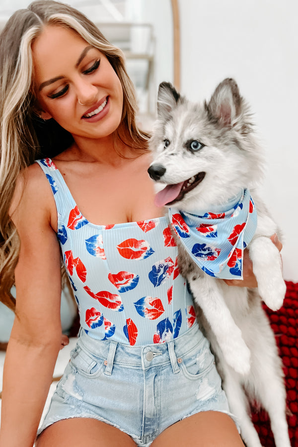 NanaMacs Original Printed Hair Or Dog Bandana (Lips) - NanaMacs