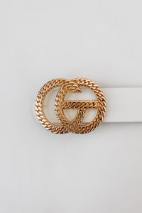 Gigi Flat Chain Textured Buckle Belt (White) - NanaMacs