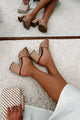 Woven Beauty Woven Chain Strap Heeled Sandal (Blush) - NanaMacs