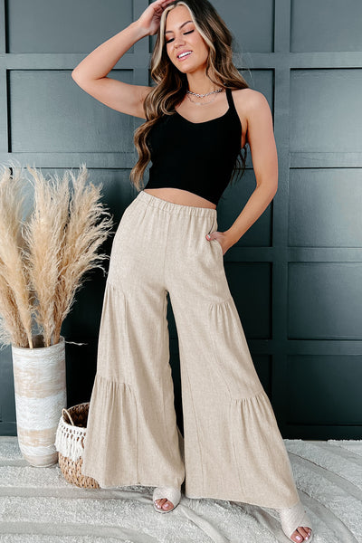 Baytown Wide Leg Linen Pants (Oatmeal) - NanaMacs