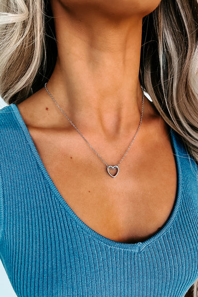 After My Own Heart Choker Necklace (Silver) - NanaMacs
