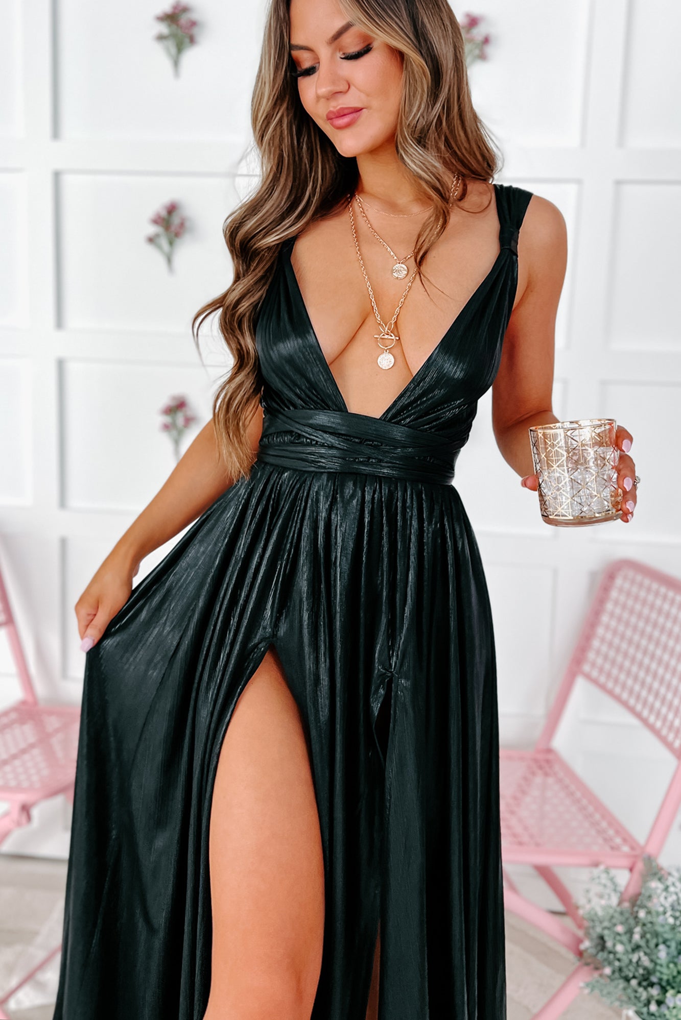 Girl on shop fire maxi dress