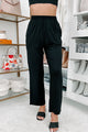 Cool With Me Crop Top & Wide Leg Pant Set (Black) - NanaMacs