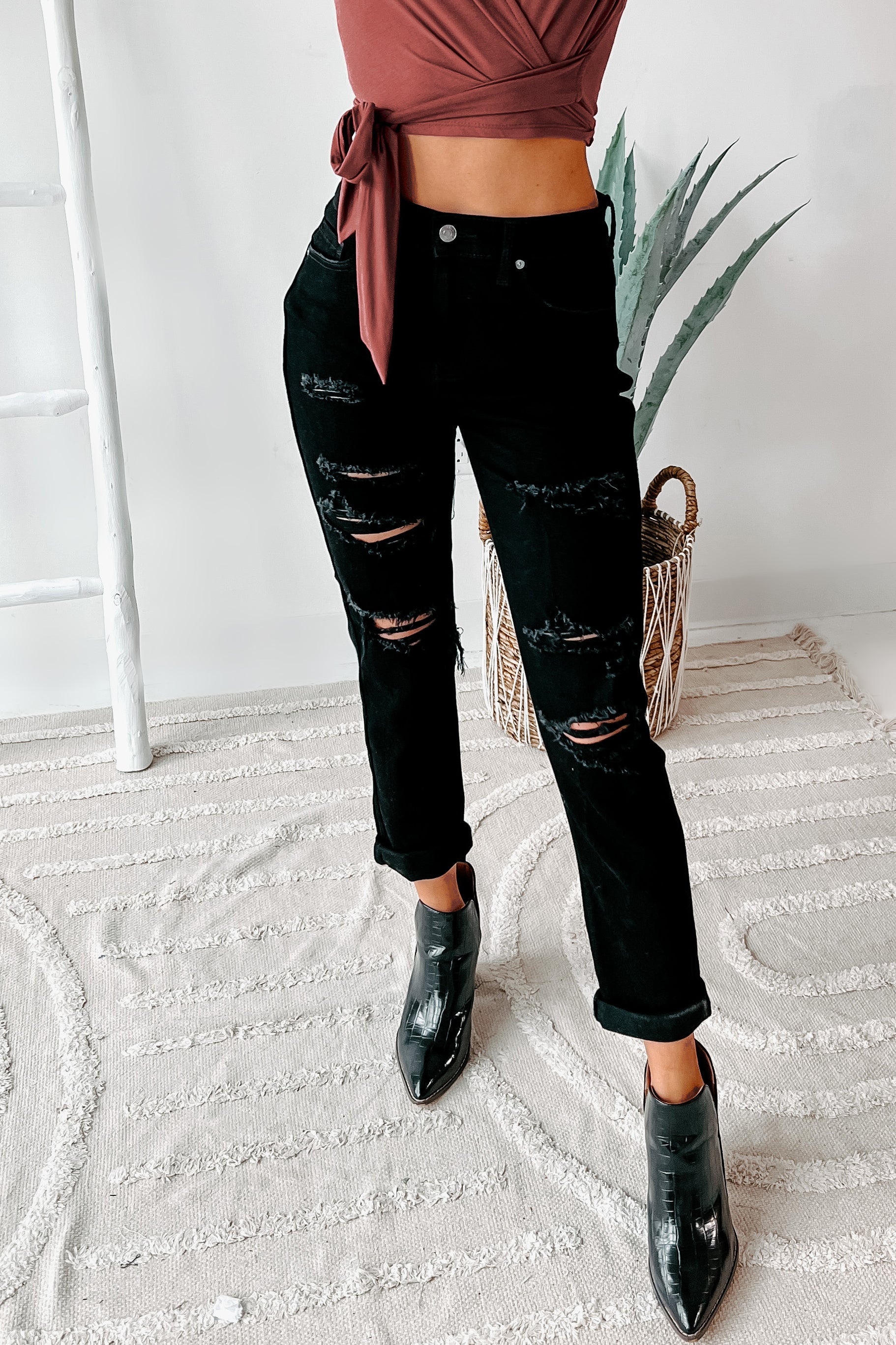 Outfit Boyfriend Jeans Negro Black Turtleneck Jeans Outfit Hotsell