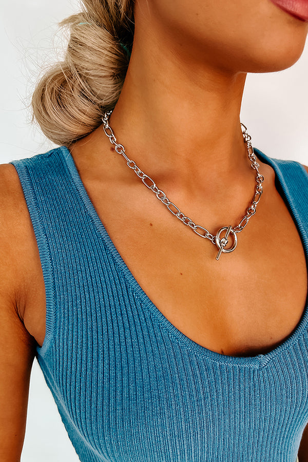 Meet Me In The Maldives Choker Necklace (Silver) - NanaMacs