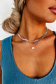 Beach Wedding Layered Necklace (Silver) - NanaMacs