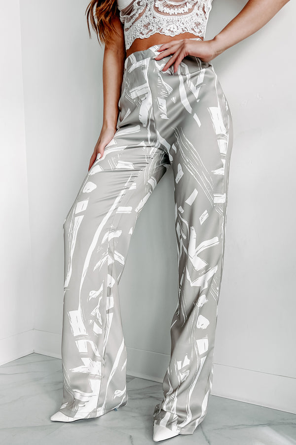 Resort Living Printed Pantsuit Set (Seasalt/White) - NanaMacs