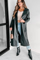 Trendset Faux Leather Trench Coat (Black) - NanaMacs