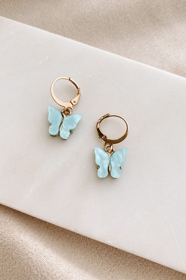 Monarch Moment Dangle Earrings (Blue) - NanaMacs