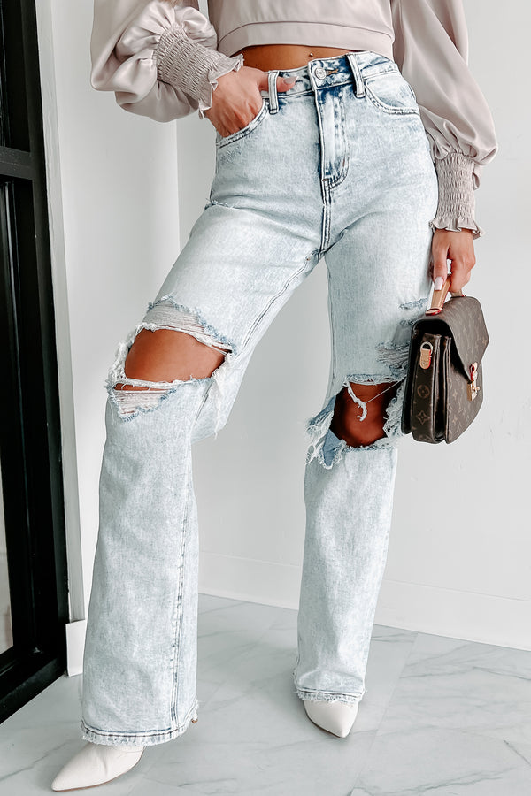 Always Iconic High Rise 90s Vintage Flare Vervet Jeans (Light Acid) - NanaMacs