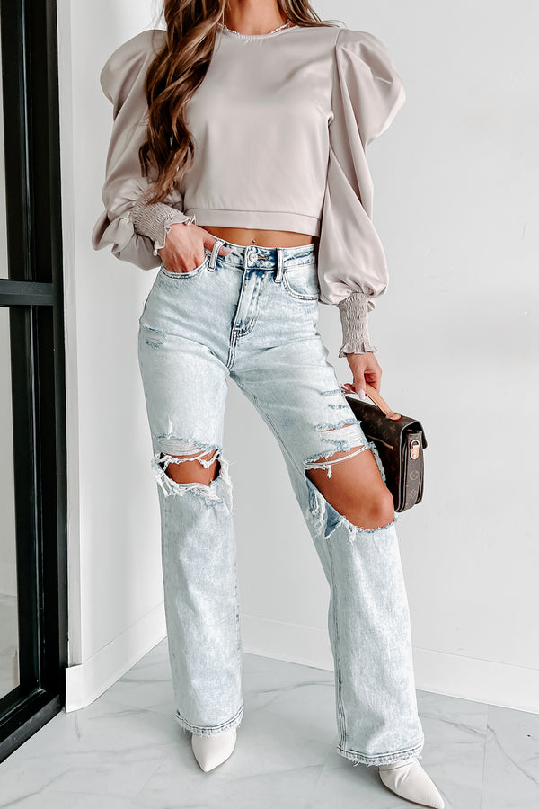 Always Iconic High Rise 90s Vintage Flare Vervet Jeans (Light Acid) - NanaMacs