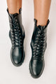 Adios Amigo Faux Leather Chunky Combat Boots (Black) - NanaMacs