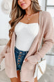 Podcast & Chill Open Front Waffle Knit Cardigan (Dusty Blush) - NanaMacs