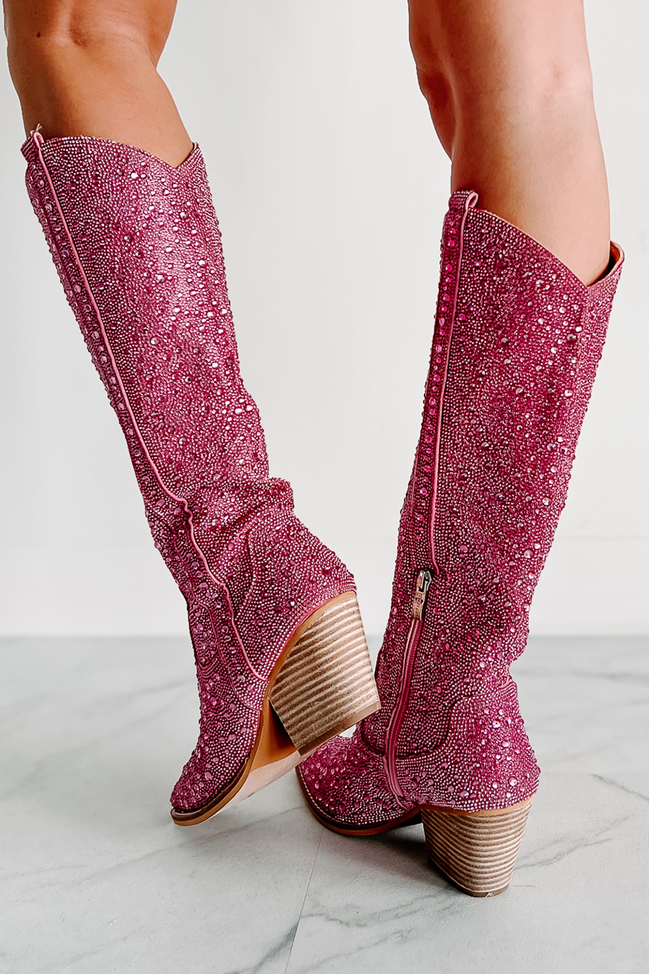 Pink store rhinestone boots