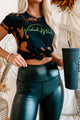 "Wicked Witch" Bleached Graphic T-Shirt (Black Bomba) - NanaMacs