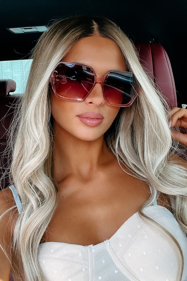 All Squared Up Square Frame Sunglasses (Pink) - NanaMacs