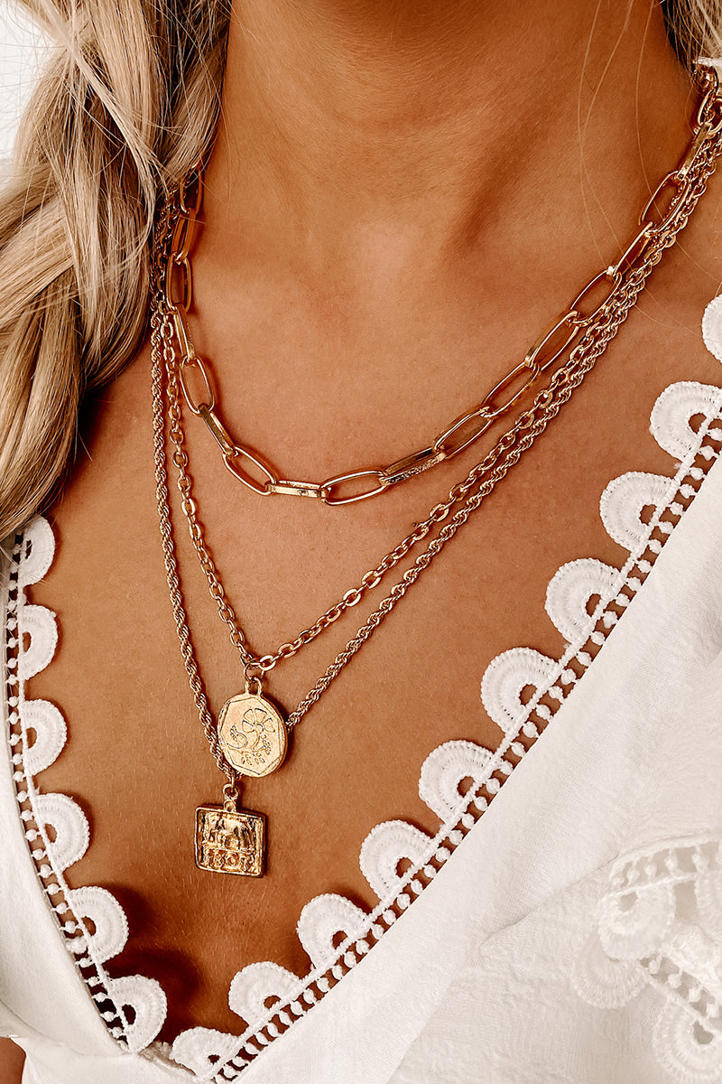 Very Vintage Layered Necklace (Gold) - NanaMacs
