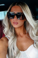 The Claudia Billini Square Frame Sunglasses (Havana Black Fade) - NanaMacs